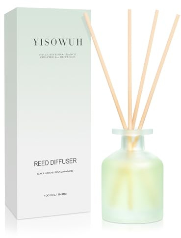 YISOWUH Reed Diffuser - Clean Linen 3.38oz (100ml)*1 Pack Essential Oil Reed Diffuser Set with 8 Sticks, Long Lasting Fragrance for Home, Bathroom, Bedroom, Room, Decor, Gifts