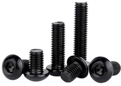 Vite esagonale interna M3 M4 M5 M6 M8 Bullone a testa tonda semicircolare in acciaio inossidabile nero 20 pezzi, 20 pezzi, m6x40