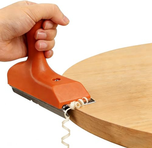 Qivine Edge Banding Trimmer, 3-in-1 Veneer Edge Band Trimmer, Woodworking Hand Planer with Stainless Blades & Ergonomic Grip for Deburring Veneer, PVC, Wood, ABS on Straight Curved Chamfered Edges