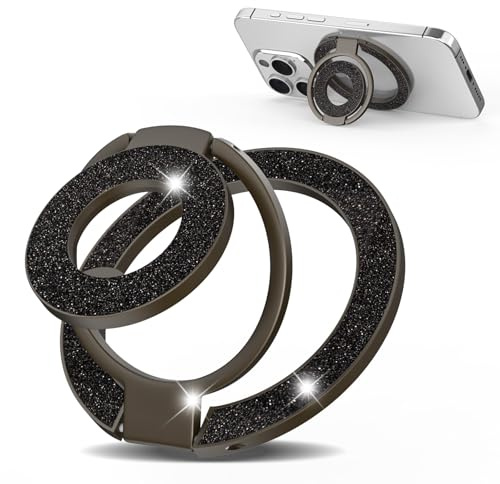 Magnetisch Handy Ring Halterung für MagSafe Zubehör, 360° Drehbarer Ringhalter Handy Fingerhalter für MagSafe Ständer für iPhone 17 16 15 14 13 12 Pro Max, Samsung Galaxy S25 S24 S23 A56 A55 A17 A16