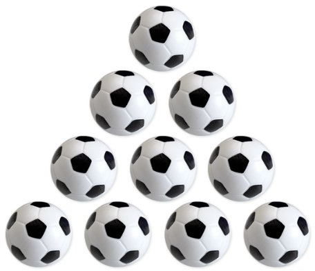 EYEPOWER 10 Stück Kickerbälle 31mm - Profiqualität, Hart & Griffig, 16g - Original, Langlebig, Turnierqualität