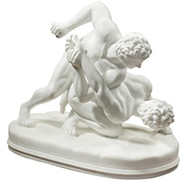 Design Toscano Hellenistic Greek Wrestlers Bonded Marble Statue