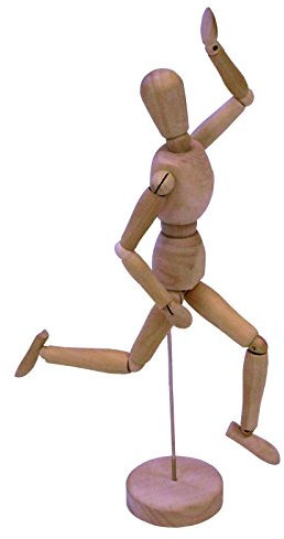 Männliche Modellpuppe - Gliederpuppe - Mannequin aus Buchenholz ca. 30 cm hoch
