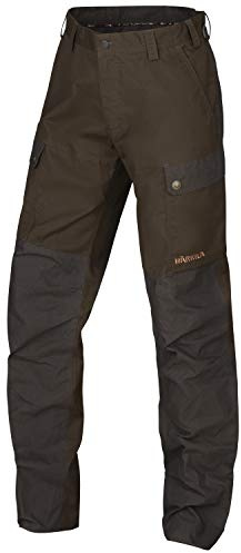 Härkila pantalones de caza repelentes al agua para hombre Asmund - Pantalones de puesto para cazadores - Pantalones de caza sigilosa silenciosos con tratamiento de cera, Color: Marrón, Talla: 54