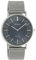 Oozoo Flache Vintage Damenuhr mit Milanaiseband aus Edelstahl Glitter Line mit funkelnden Elementen im Zifferblatt 40 mm, C20134 - Blau/Silberfarben, groß, Vintage