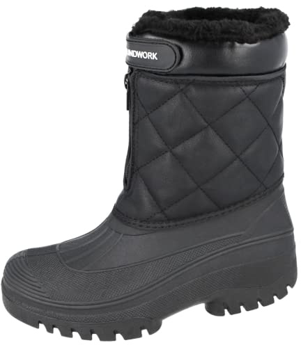 Groundwork LS132 Womens Muckers Mukker Stable Winter Waterproof Lined Snow Boots Black Ls132 6