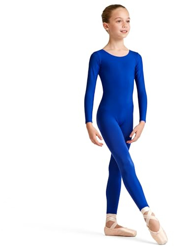 Carnavalife Bodies de Danza para Ballet, Mono de Manga Larga con Cremallera, Leotardo Body Nude para Gimnasia Deportiva Rítmica, Jumpsuit Niña Elástico Bailarina Yoga 1-12 años
