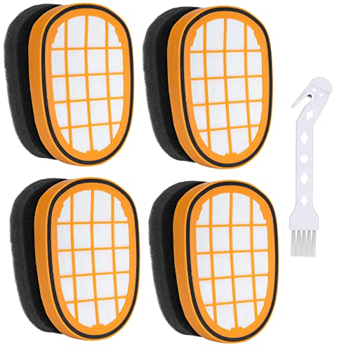 isinlive 4 Stück FC5005/01 Ersatzfilter Kompatibel mit Philips XC7042 XC8347 XC8147 FC6812 FC6813 FC6822 FC6823 SpeedPro Max Akkusauger Filter für Philips FC5005/01 Zubehör