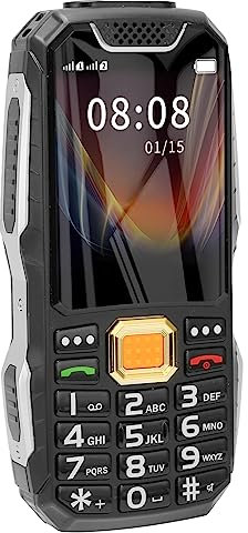 Entsperrtes Mobiltelefon mit Großen Tasten, SOS-Notfallhilfe, Stereo-Klangqualität, Dual-SIM-Karten, Senioren-Handy mit Sturzsicherem Design, Hochauflösender (Schwarz)