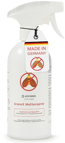 BIODELTA LTK-008 Mottenspray 500ml - Mottenabwehr mit Langzeitwirkung - Mottenfalle & Mottenschutz für Kleiderschrank - Mittel gegen Motten und Larven - fleckenfrei