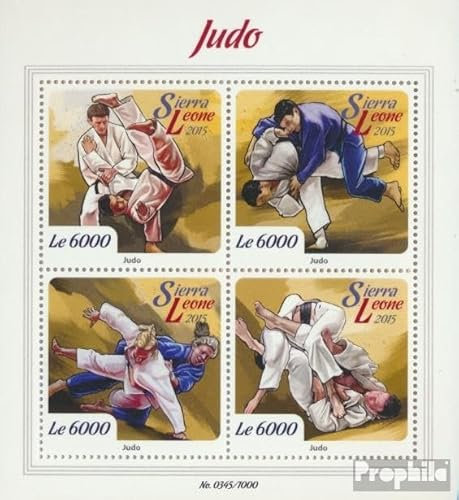 Prophila Collection Sierra Leone 6738-6741 Kleinbogen (kompl. Ausg.) postfrisch ** MNH 2015 Judo (Briefmarken für Sammler) Kampfsport (Boxen/Fechten/Ringen/Karate …)