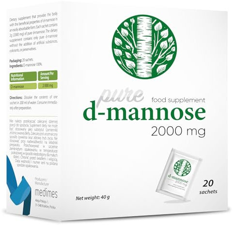 Urostin D-Mannose 2000 mg en Sachets – Complément Alimentaire pour les Voies Urinaires – Haute Pureté – Action Rapide – Vegan – 30 Sachets