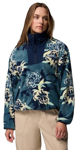 Columbia Damen Sequoia Grove™ Printed Half Zip Fleece-Überziehhilfe, Everblue Blossoming, S EU