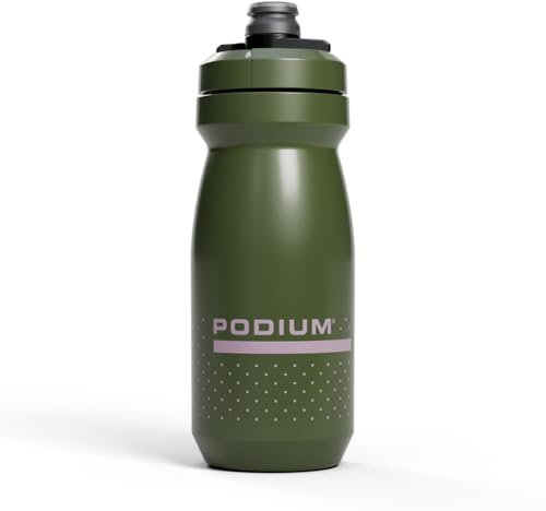 CamelBak Podium 21oz Bike Water Bottle - Easy Squeeze Bottle - Fits Most Bike Cages, Deep Fern