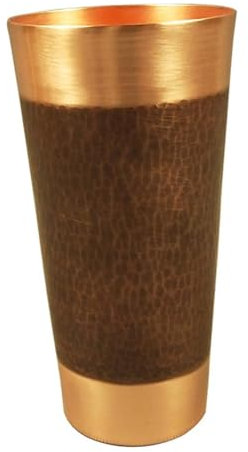 Gcljlmy Cáliz de cobre de 600 ml, manual, multiusos, recipiente portátil para agua fría, para cócteles, cafetería doméstica, etc