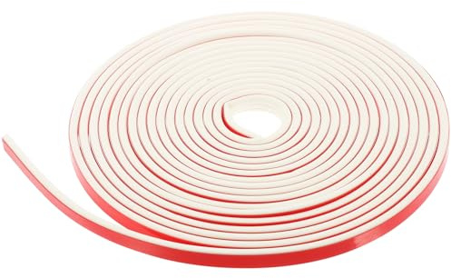 VILLFUL 1 Rollo Tira de Aislamiento para Puerta Burlete Autoadhesivo E de Silicona para Reducción de Ruido y Protección contra Polvo para Ventanas y Puertas Correderas