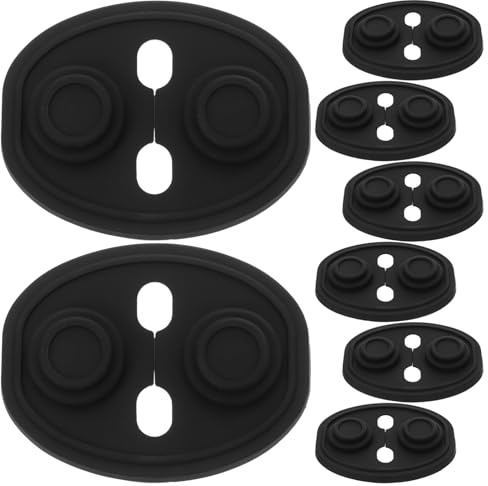 COMPUKAS Car Door Lock Protective Cover 8pcs Silicone Black Universal