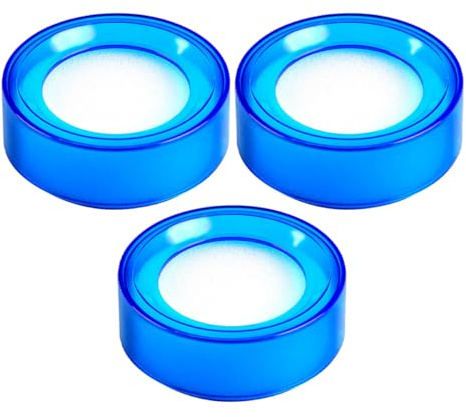 Healvian Lot de 3 Éponges Humides Professionnelles Transparentes Bleues pour Comptage Manuel D'argenté, Humidificateurs de Doigts pour Usage Financier et Scolaire, Outil de Bureau Précis