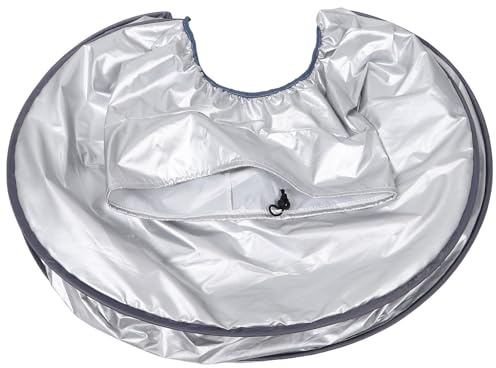 Salon Hair Steamer Hood with Elastic Fit Polyester Silver