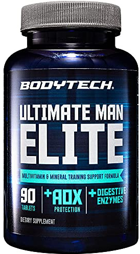 BODYTECH Ultimate Man Elite Multivitamin - Training Support Formula with Vitamins & Minerals (90 Tablets, 45 Servings)