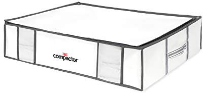 Compactor RAN3592 platzsparende halbstarre Vakuum-Aufbewahrungsbeutel, Größe L (145 l), Compactor Life-Serie, Weiß/Grau