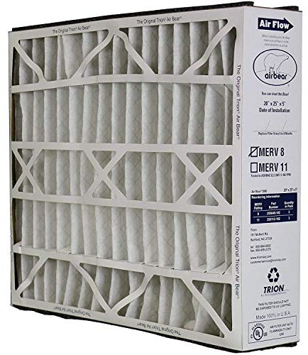 Trion 255649-102 Air Bear 20 x 25 x 5 Inch MERV 8 High Performance Air Purifier Filter Replacement for Air Bear Supreme, Right Angle, and Cub Air Cleaner Purification Systems (1 Pack)