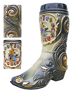 Zöller & Born Stiefel Bierkrug schwarz Deutschland 0,4 Liter Bierseidel ZO 1545/600