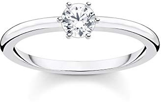 THOMAS SABO Ring weißer Stein silber 925 Sterlingsilber