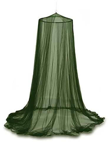Moonlove Mosquito Net Bed Hanging Olive Army Green Military Mesh Net for Large Dome Canopy Round Lace for Punch Free Installation Bed Insect Fly Mosquito Protection Canopy for Travel Home Camping