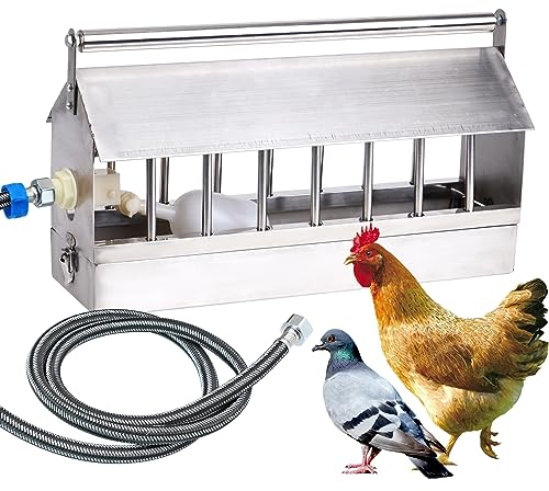 Svauoumu Edelstahl Automatische Huhn Waterer Huhn Wasser Feeder, Automatische HüHnerträNke, HüHnerträNke FüR Wachteln, Tauben, Kleine KüKen, Papageien, Automatische DIY-GeflüGelträNke