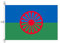 Stormflag Drapeau gitan 150 x 225 cm - Drapeau de voyage en polyester 110 g/m² avec trois crochets