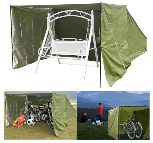 YSMSMZJK Fahrradbox mit Abnehmbarem Schattentuch Fahrradbox Faltbar und leicht zu Verstauen Motorrad Garage Winterfest Garten Gerätehaus
