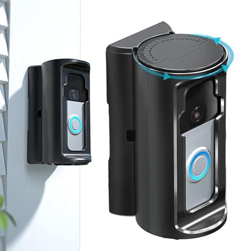 Ring Doorbell Mount No Drill,Ring Camera Holder Bracket | No Drill Adjustable Ring Doorbell Case, Doorbell Holder Anti-Theft Ring Door Mount for Apartments, Businesses