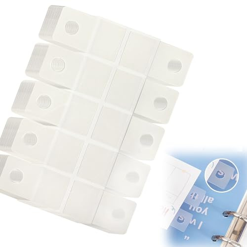 200pcs Sturdy Ring Binder Stickers Clear Hole Reinforcement Stickers Self-Adhesive Hole Labels Office School Supplies for Ring Binder Bill Paper Photos Postcards Document