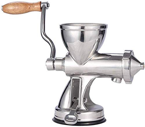 ZHZXBDGQ Spremiagrumi per erba di grano manuale con base a ventosa, trituratore per erba di grano con morsetto da scrivania, in acciaio inox, per fare succo di uva di mela e zenzero