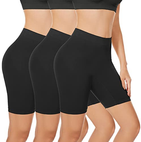 SIHOHAN Women Anti Chafing Shorts Seamless Slip Shorts for Under Dresses | Soft Stretchy Boxer Underwear Comfort Boyshorts Panties Safety Long Briefs