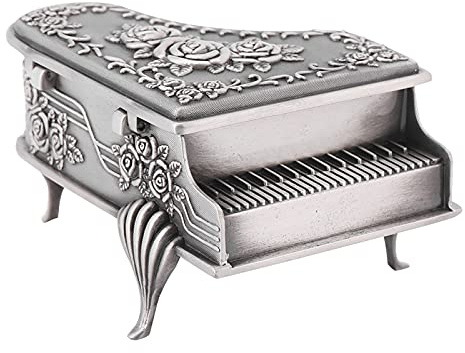 Fafeicy Caja Almacenamiento Joyas Pequeñas Organizador Aretes Collares Aleación Zinc Diseño Rosas Tallado Para Tocador Viaje