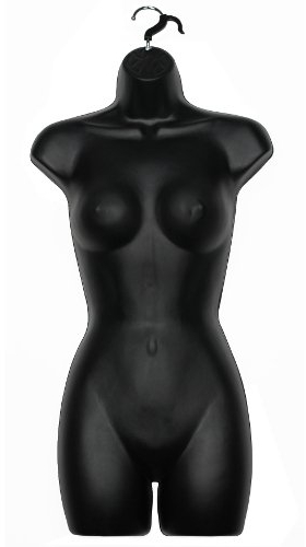 Schaufensterpuppe DPS Shopfitting Damen-Torso, halbplastik schwarz