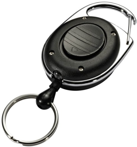 Durable 819801 Jojo Style Led (porta-insignia/llavero con llavero extensible y lámpara Led) 1 pieza, negro