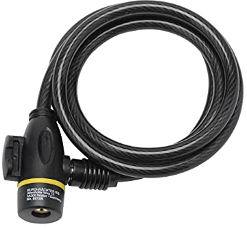 Burg Wachter 0812K 8 mm x 1.2 m Locking Cable, Black