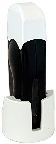 EpilWax Riscaldamento Cera per 100 ml Roll-On con Base - Dispositivo Scaldacera per Cartucce di Ricarica (Singolo con base, Nero)