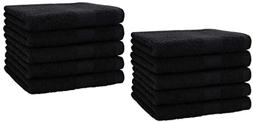 Betz 10er Premium Gästehandtücher-Set - Gesichtstücher-Set - Handtücher-Set - Händehandtücher - 30 x 50cm - schwarz