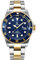 Alienwork Armbanduhr Herren Damen Silber Edelstahl Metallarmband Kalender Datum Marineblau Klassik Elegant