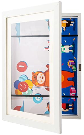 1 marco de fotos magnético A4, marco de fotos multifuncional, juego de marcos de pared, soporte de exhibición de arte, se puede colgar o colocar, se utiliza para almacenamiento de fotos (blanco)