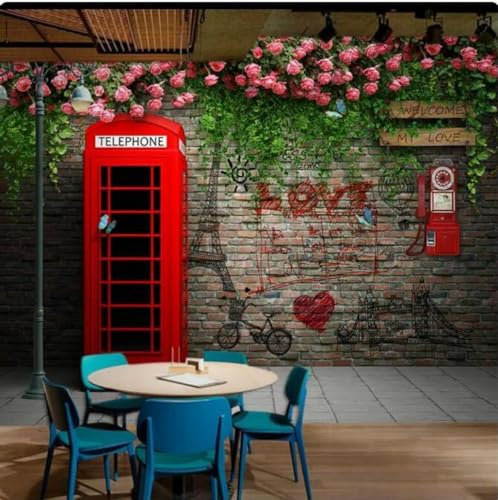 3D Wall Paper Rolls Photo Wallpaper for Walls 3D Murals London Phone Pavilion Rose Background Wall Paper,3D,350x245cm