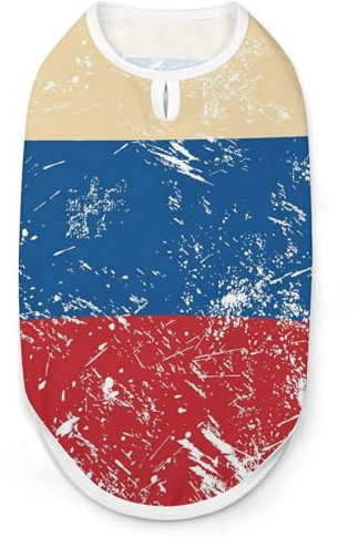 Vielseitige Hundewesten für Hunde und Katzen mit Retro-Flagge, Größe S