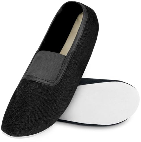 AYBUY Gymnastikschuhe schwarz, Unisex Gymnastikschuhe, Atmungsaktive und rutschfeste für Erwachsene, Gymnastik, Fitness(24-25cm)