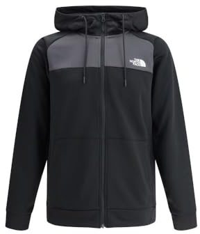 THE NORTH FACE NF0A8CNPKT0 M Reaxion Fleece F/Z Hoodie - EU Maglia Lunga Uomo TNF Black/Asphalt Grey Taglia XS