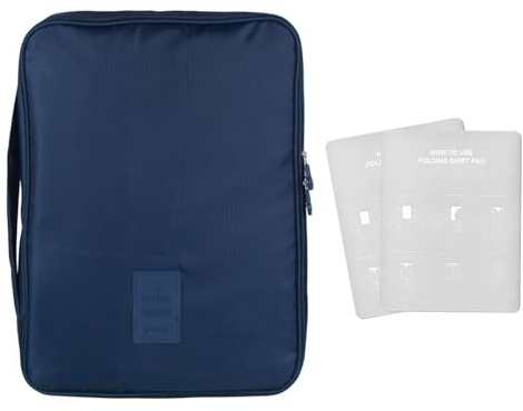 AffeGifts Shirt Carrier for Travel, Portable Shirt Travel Bag Anti Wrinkle Shirt Tie Organizer for Business Trip (Navy)