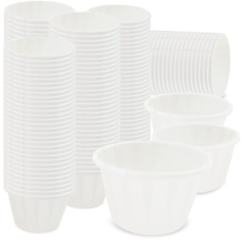 G4GADGET 1000x Wax Paper Medicine Pots 28ml – Fluid Resistant Disposable Cups for Epoxy Resin, Mixing, Paint, Sauce & Pills – Small Waxed Paper Ramekins for Resin Moulds, Art & Craft Kits